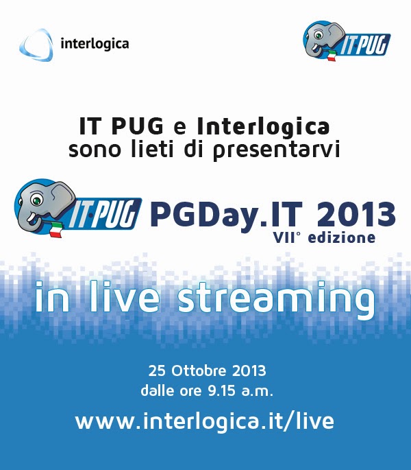 PGDay.IT 2013 Live Streaming